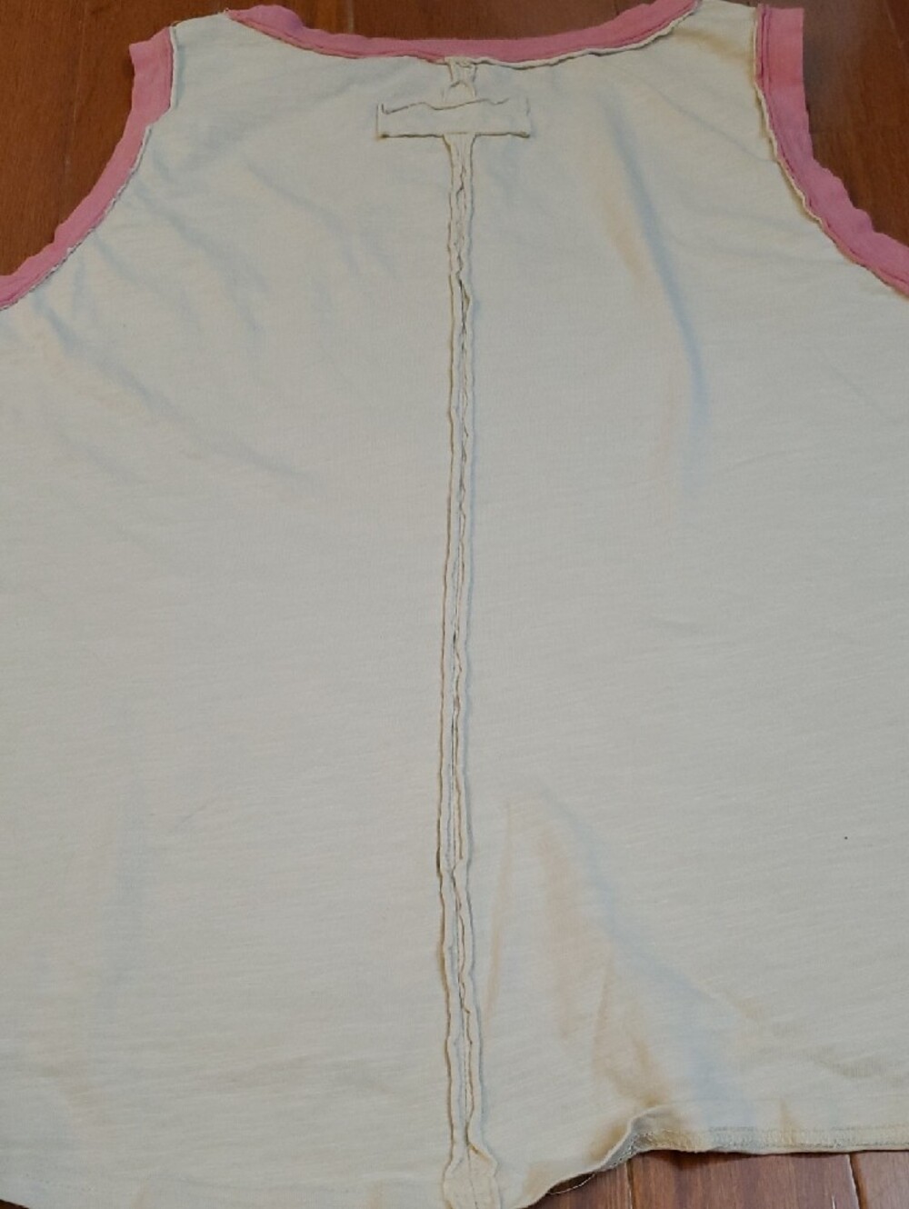 Bohemela White and Pink Sleeveless Top with Floral Patch, M, 100% Cotton. 🌸🌸 - Picture 8 of 8